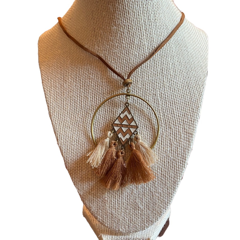 Boho Style Geometric Necklace and Earring Set